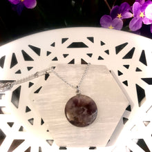 Load image into Gallery viewer, Dogtooth Amethyst Coin Necklace
