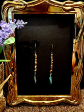 Load image into Gallery viewer, Beaded Feather Dangle Earrings
