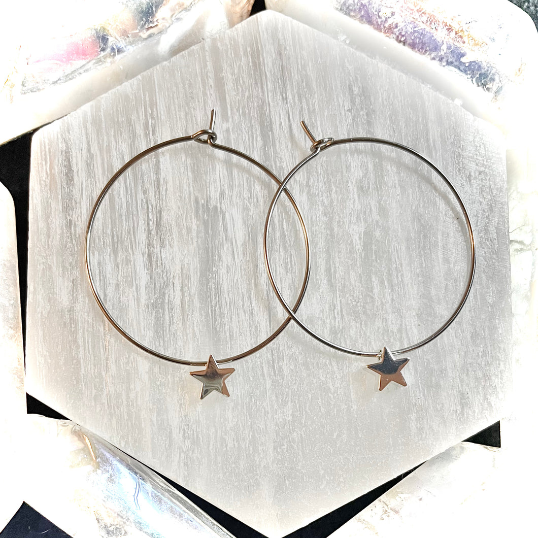 Solitary Star Hoops